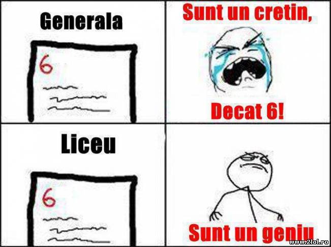 Notele din generară vs cele din liceu | poze haioase