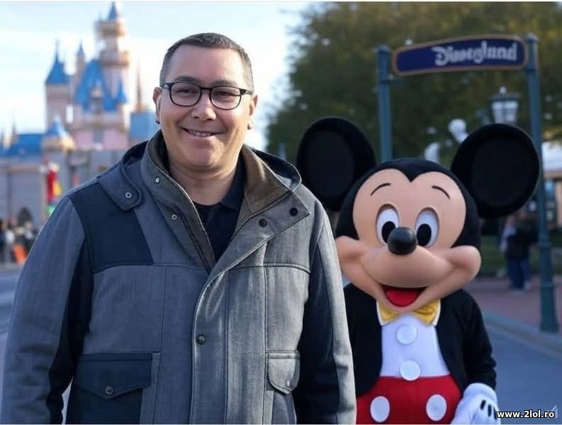 Victor Ponta si Mickey Mouse | poze haioase