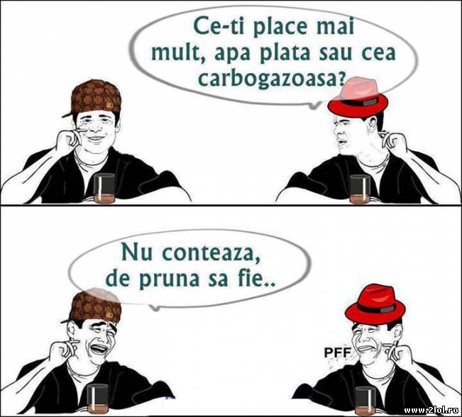 Ce preferi, apa plată sau apă carbogazoasă? | poze haioase
