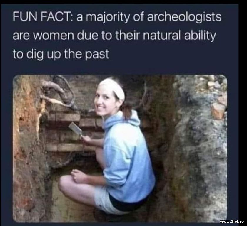 Why most archeologists are women | poze haioase