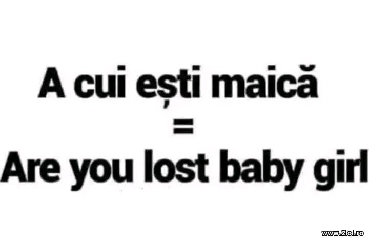 A cui esti maica | poze haioase