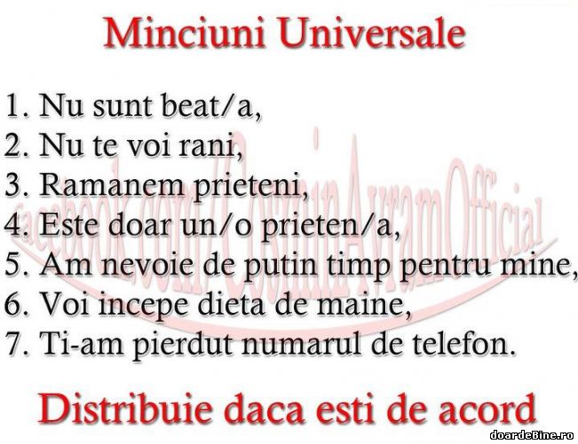Minciuni universale | poze haioase