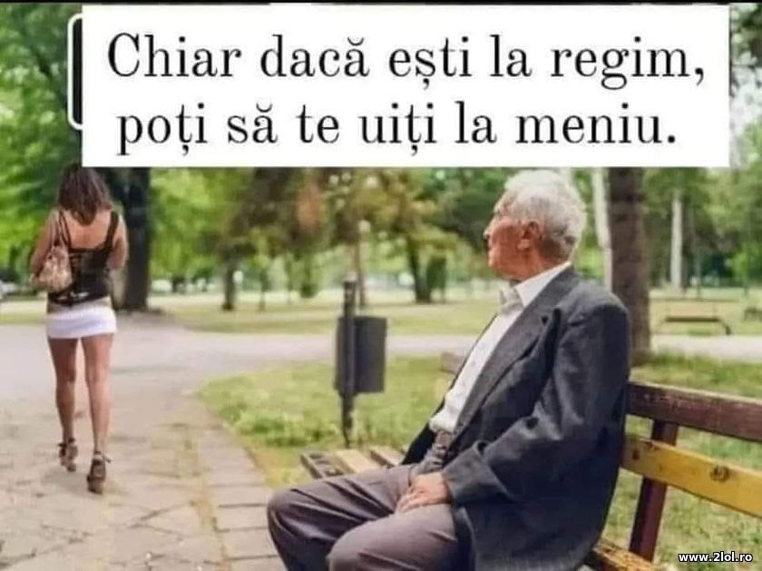 Chiar daca esti la regim, poti sa te uiti la meniu | poze haioase