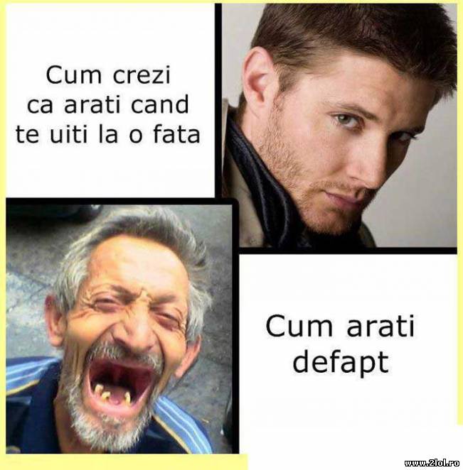 Cum crezi că arăți când te uiți la o fată | poze haioase