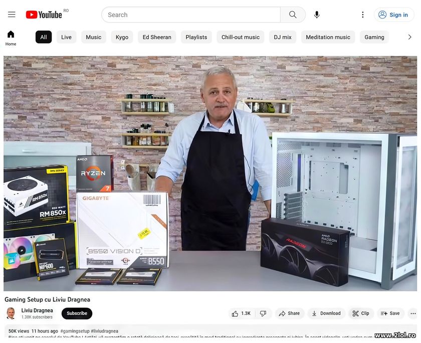 Gaming setup cu Liviu Dragnea bucatarul | poze haioase