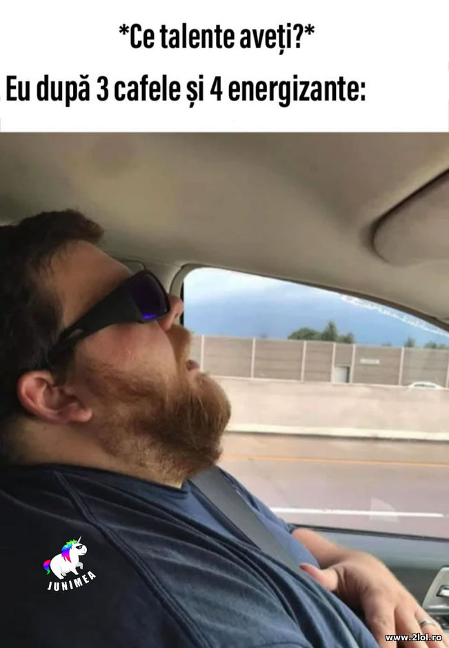 Dupa 3 cafele si 4 energizante | poze haioase