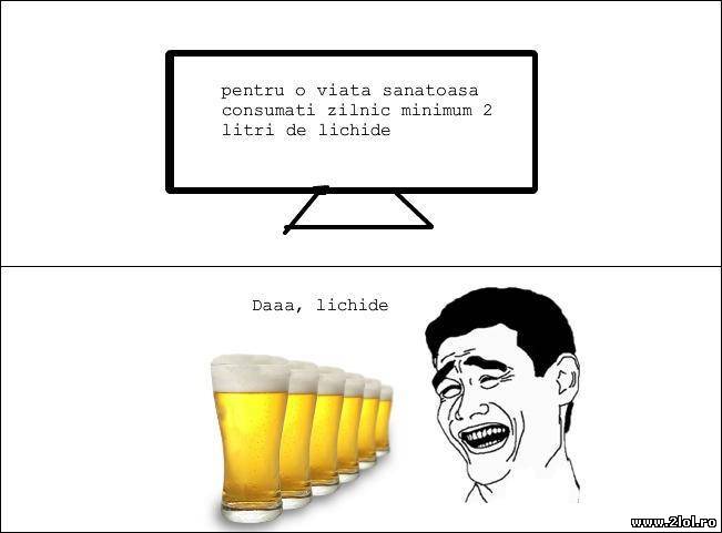 Consumați zilnic minimu 2l de lichide | poze haioase