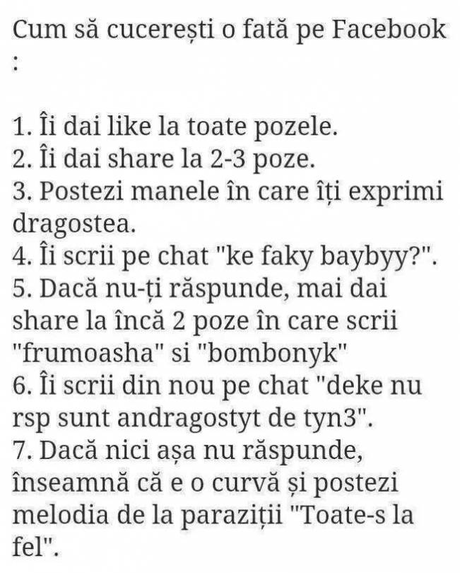 Tutorial de agăţat fete pe Facebook | poze haioase