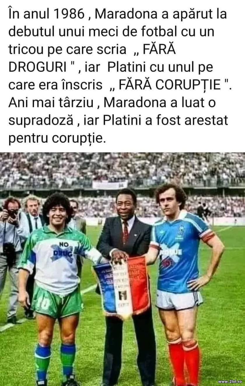 Fara droguri si fara coruptie - Fotbal 1986 | poze haioase