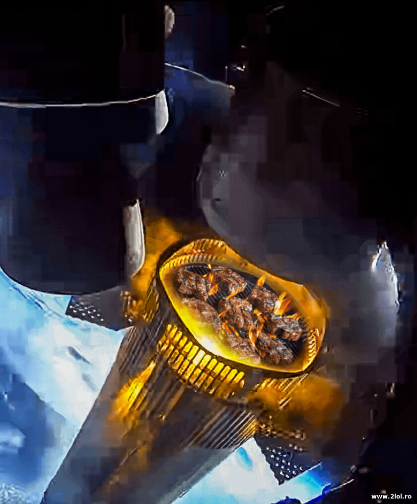 Racheta SpaceX pe post de gratar | poze haioase