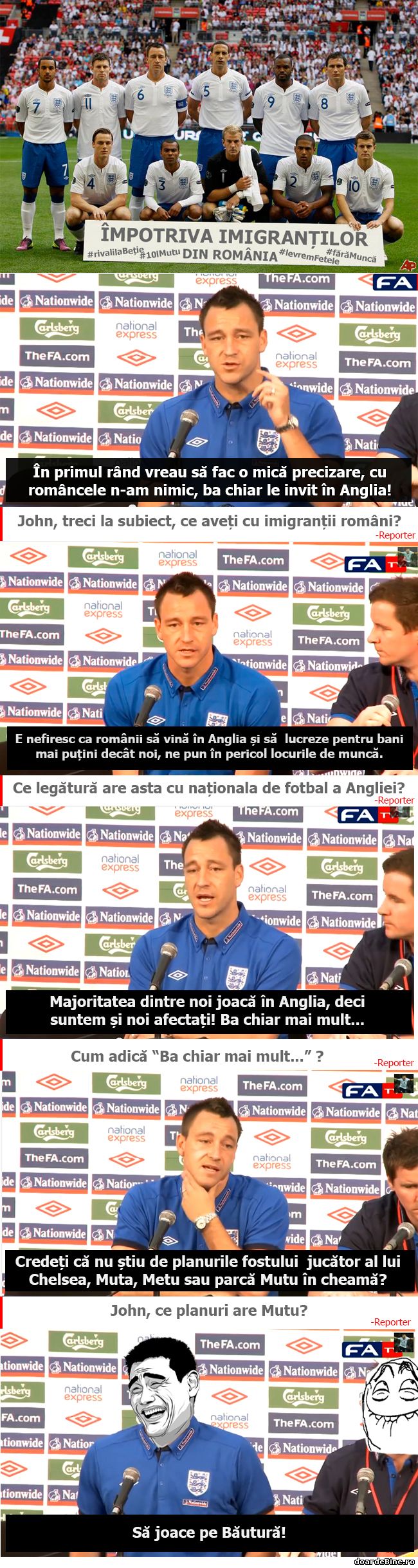 Naționala Angliei e împotriva imigranților români | poze haioase