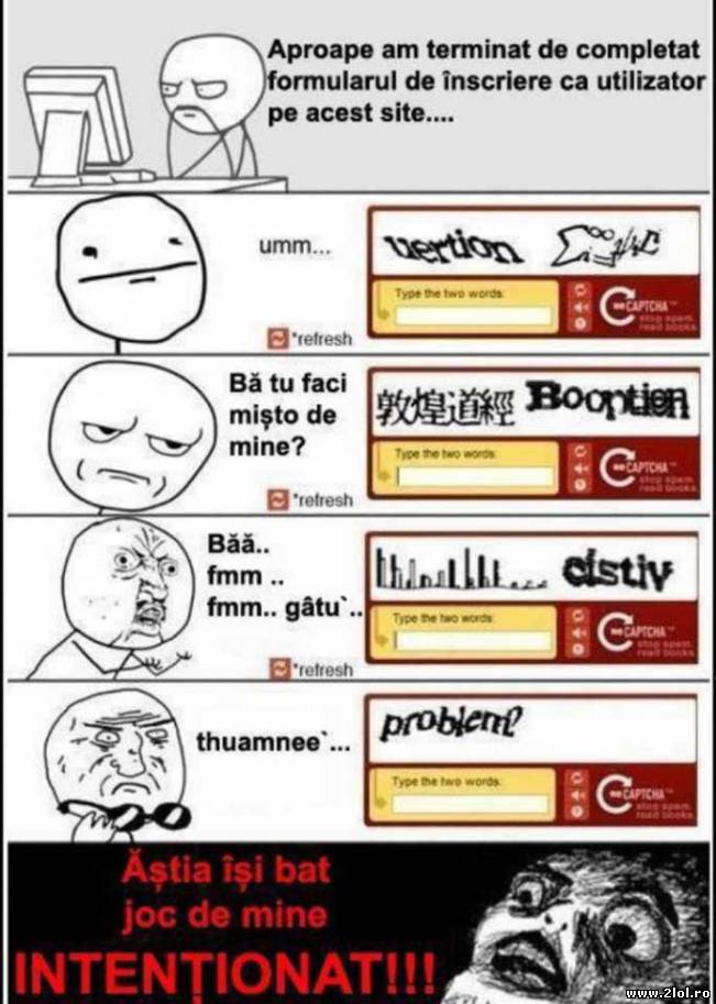 Completarea unui formular de înregistrare | poze haioase