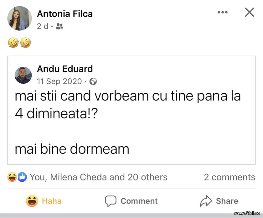 Vorbeam cu tine pana la 4 dimi. Mai bn dormeam | poze haioase
