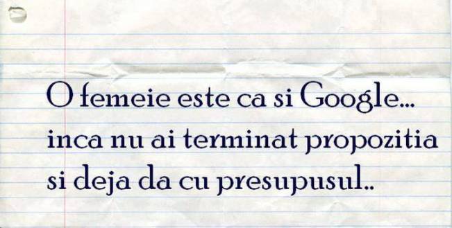 Femeia îi ca Google | poze haioase