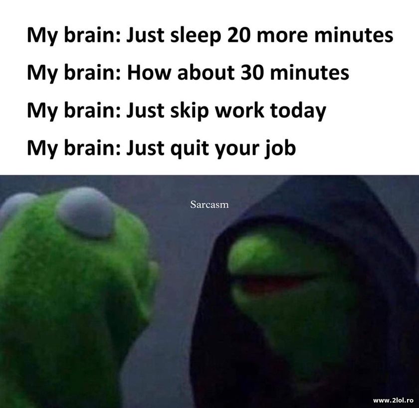My brain about waking up for work | poze haioase