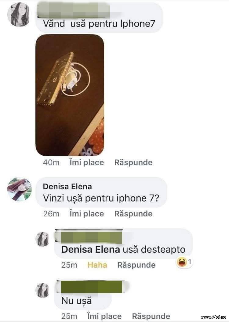 Vand usa pentru iPhone | poze haioase
