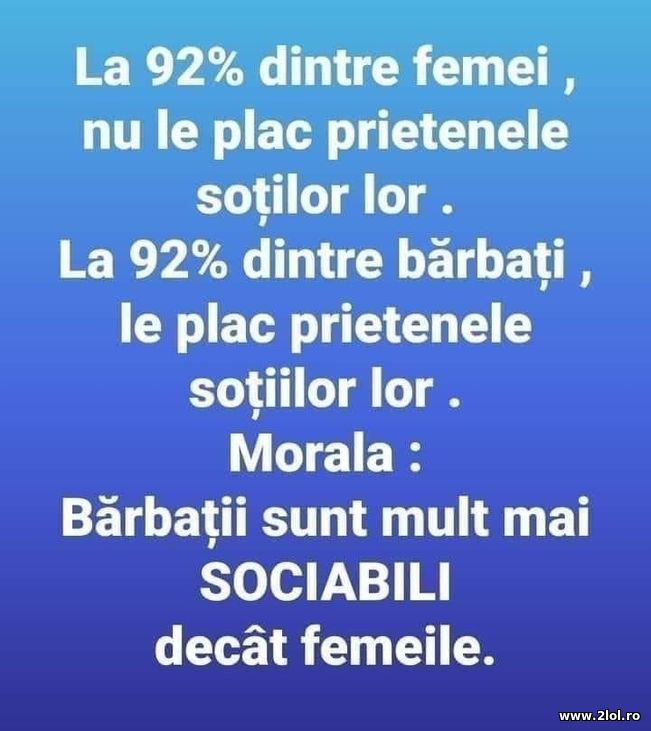 La 92% dintre femei si dintre barbati | poze haioase