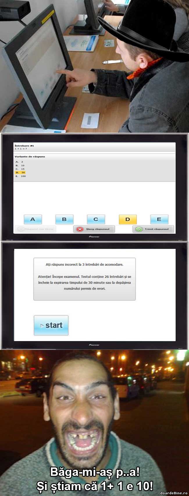 Un țigan la examenul auto | poze haioase