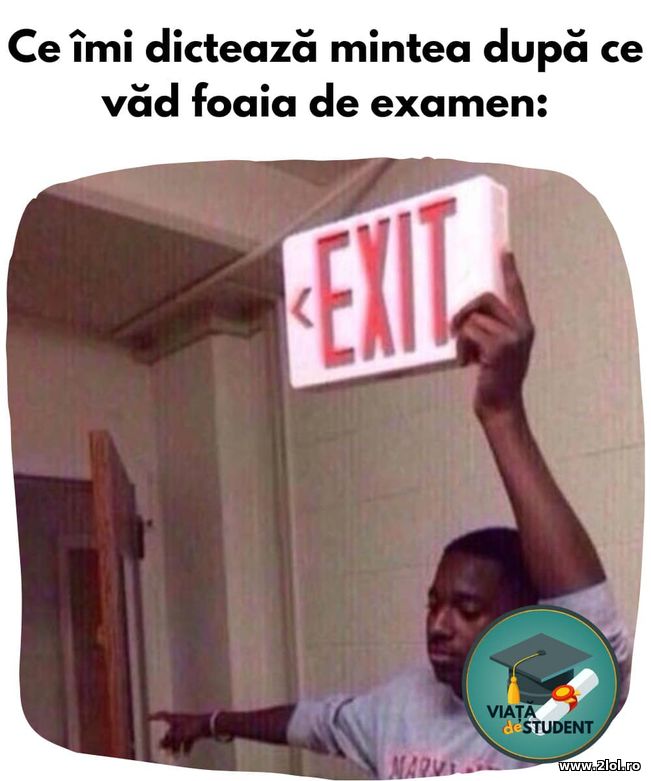 Ce imi dicteaza mintea cand vad foaia de examen | poze haioase