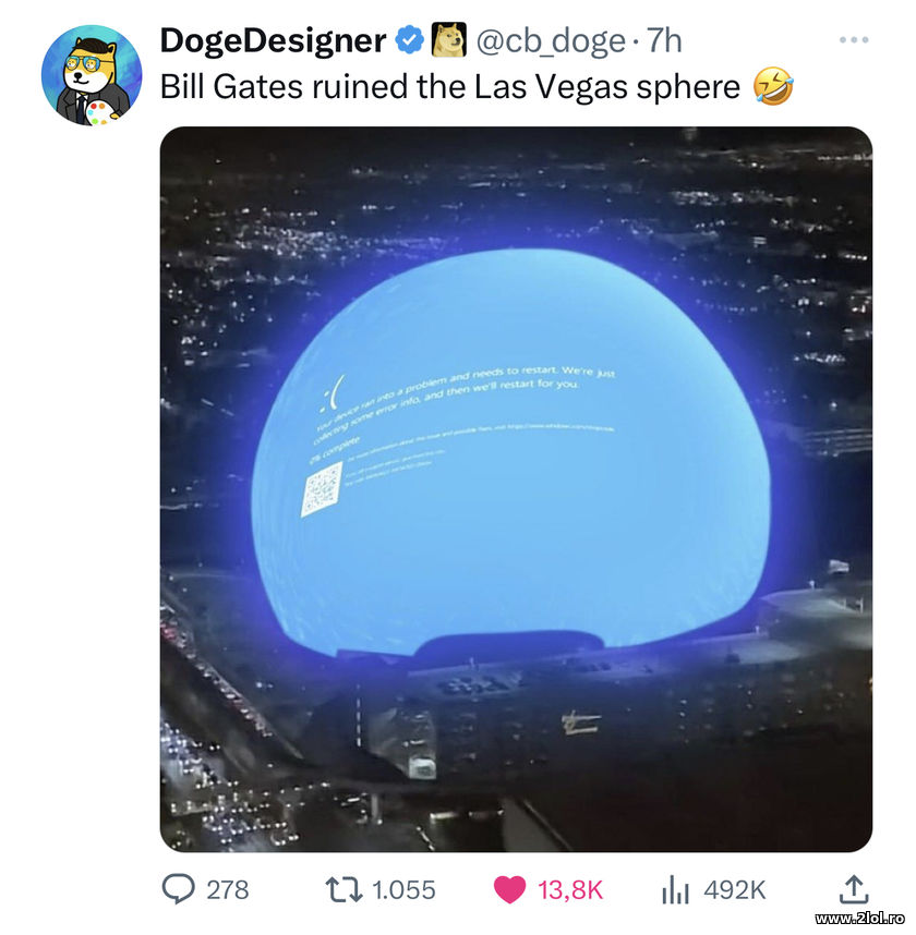 Bill Gates ruined the Las Vegas sphere | poze haioase