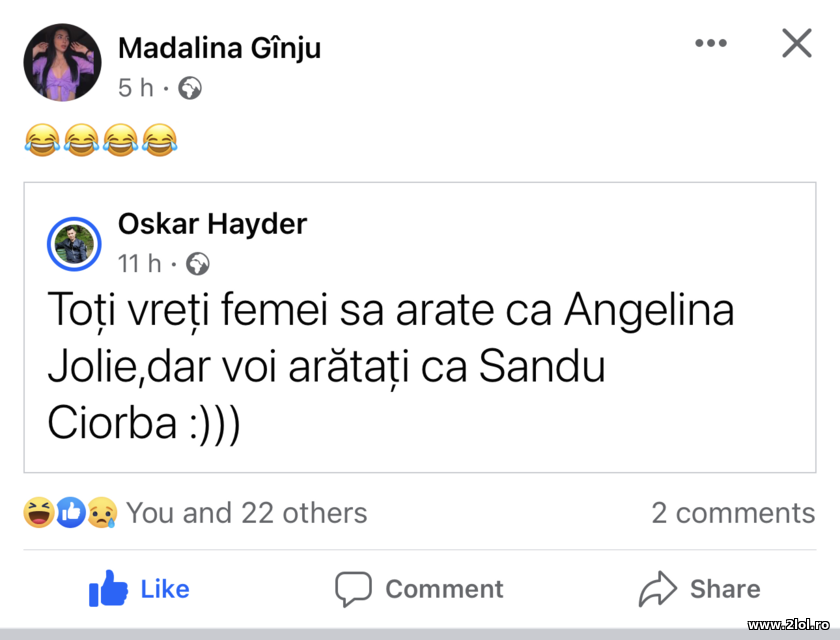 Toti vreti femei sa arate ca Angelina Jolie dar vo | poze haioase