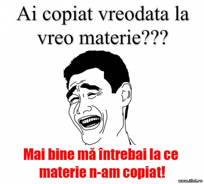 Ai copiat vreodată la vreo materie? | poze haioase