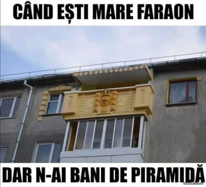 Cand esti mare faraon | poze haioase