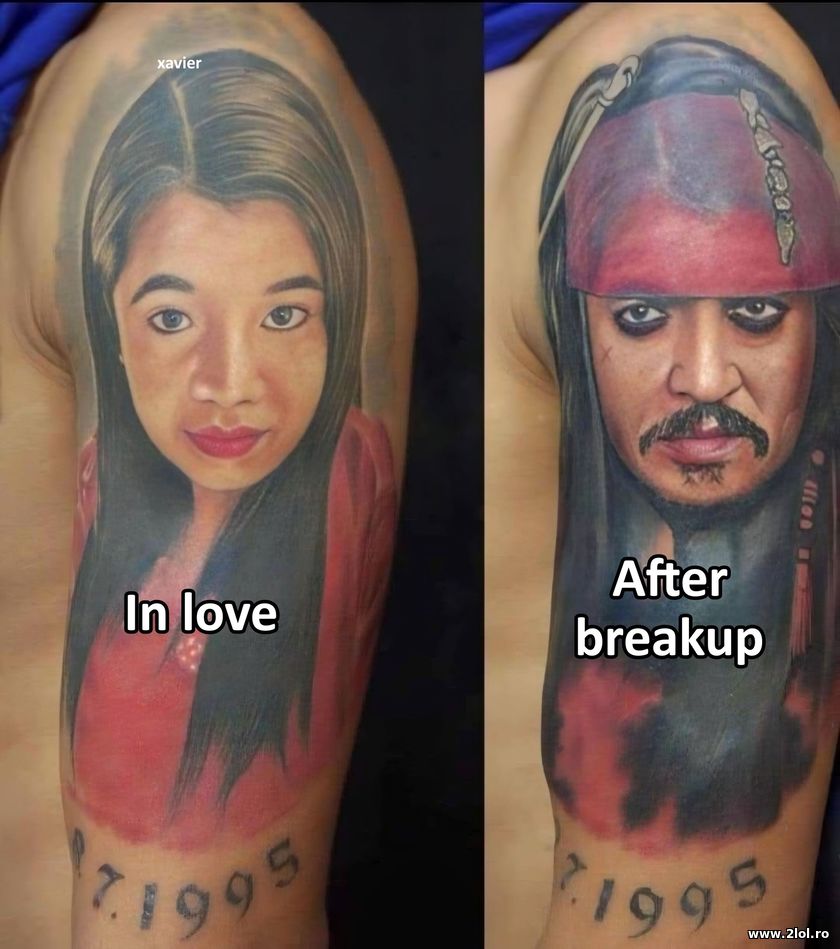 In love and after breakup | poze haioase