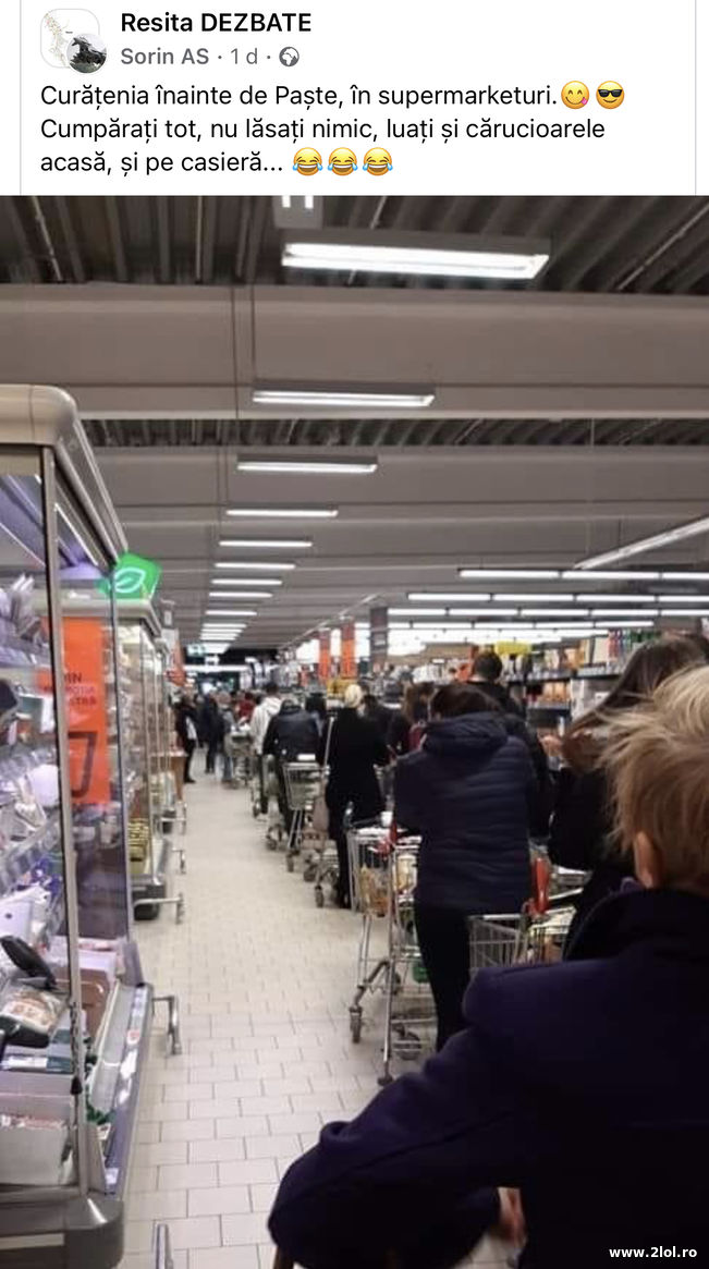In supermarket inainte de Paste | poze haioase