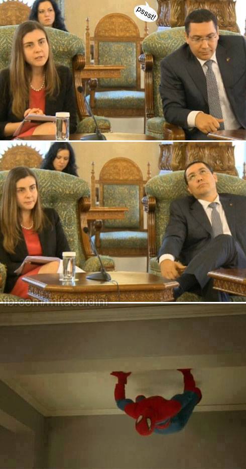 Deci la asta se uita Ponta | poze haioase