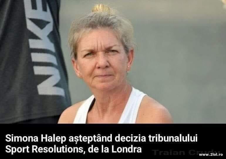 Simona Halep asteptand decizia tribunalului | poze haioase