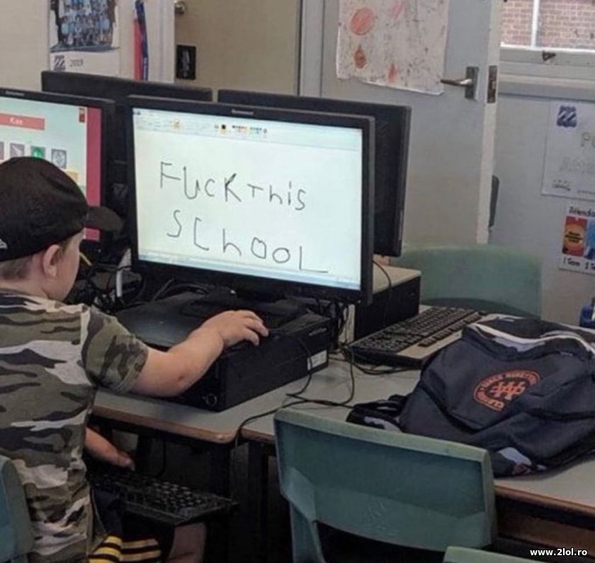 Fk this school | poze haioase
