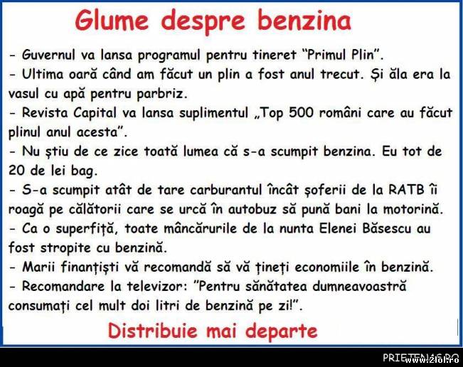 Cateva glume despre benzina | poze haioase