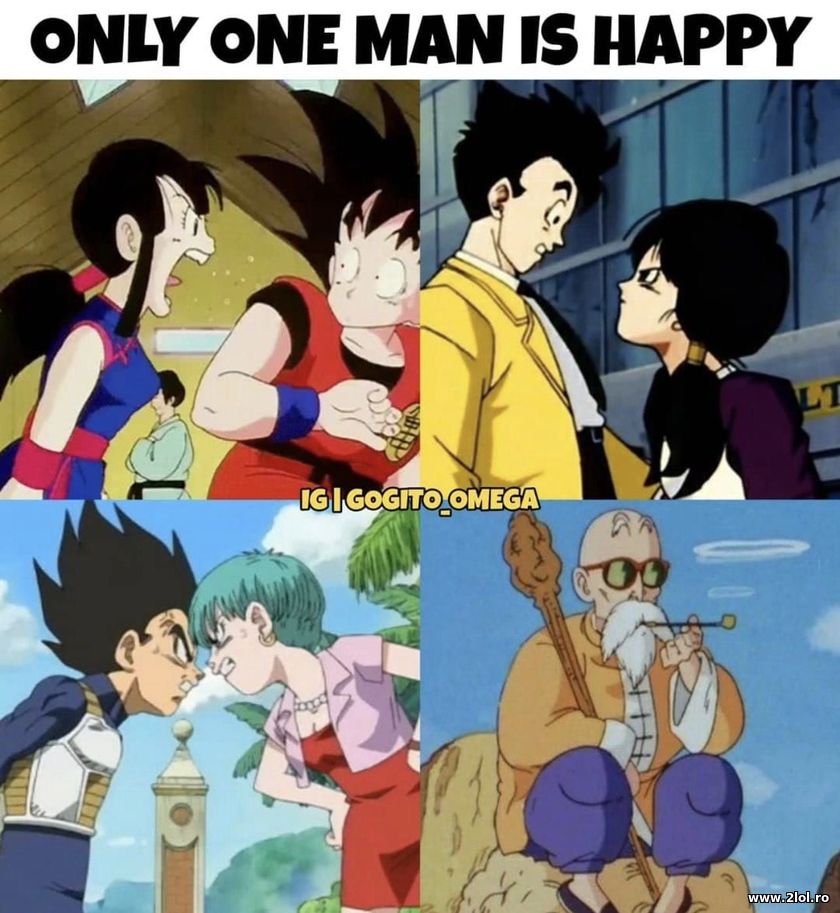 Only 1 man is happy in DBZ | poze haioase