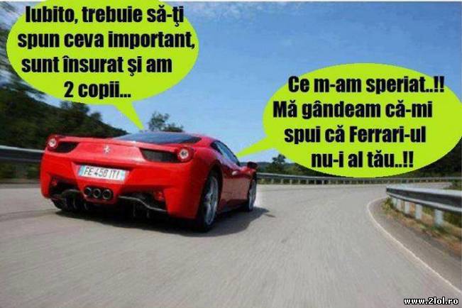 Important este că mașina-i a lui | poze haioase